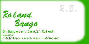 roland bango business card